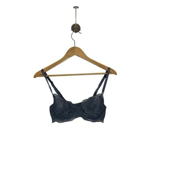 Victoria's Secret Women's Dream Angels Semi Sheer Lace Bra Gray Size 34D/D75 - Picture 1 of 11